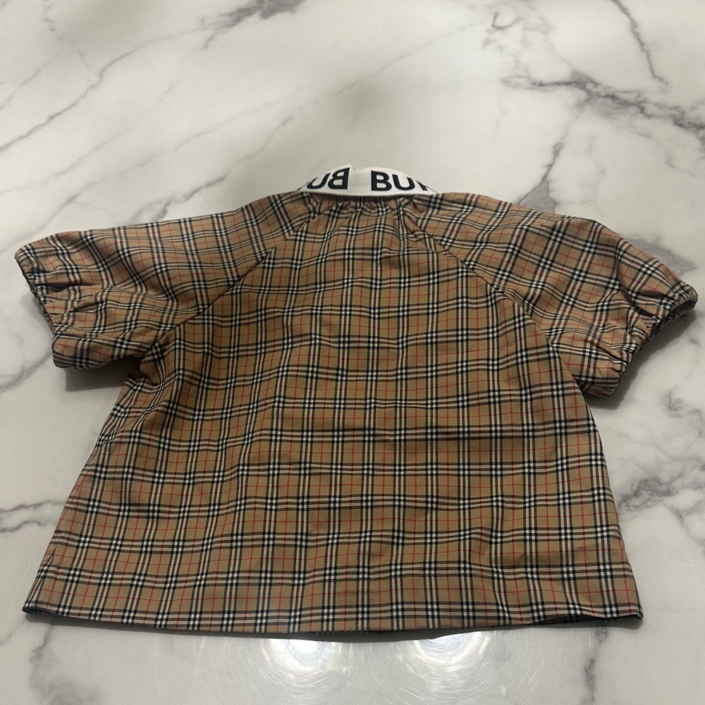 Burberry Kids Checkered Shirt - Tan and Black - Picture 2 of 3